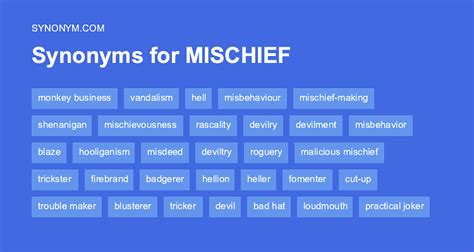 antonyms of mischief